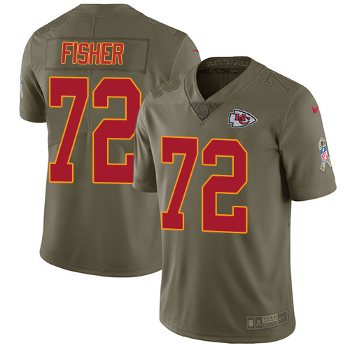 Nike Chiefs #72 Eric Fisher Olive Men's Stitched NFL Limited 2017 Salute to Service Jersey Nike Chiefs #72 Eric Fisher Olive Men's Stitched NFL Limited 2017 Salute to Service Jersey