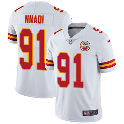 Nike Chiefs #91 Derrick Nnadi White Men's Stitched NFL Vapor Untouchable Limited Jersey Nike Chiefs #91 Derrick Nnadi White Men's Stitched NFL Vapor Untouchable Limited Jersey