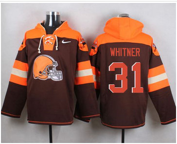 Nike Cleverland Browns #31 Donte Whitner Brown Player Pullover NFL Hoodie Nike Cleverland Browns #31 Donte Whitner Brown Player Pullover NFL Hoodie