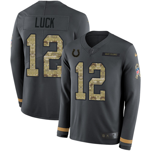 Nike Colts #12 Andrew Luck Anthracite Salute to Service Youth Nike Colts #12 Andrew Luck Anthracite Salute to Service Youth