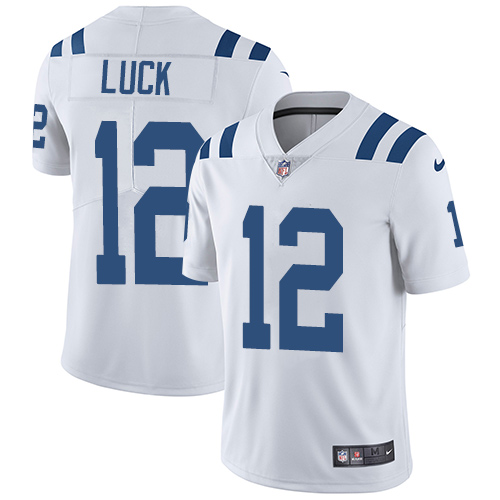 Nike Colts #12 Andrew Luck White Men's Stitched NFL Vapor Untouchable Limited Jersey Nike Colts #12 Andrew Luck White Men's Stitched NFL Vapor Untouchable Limited Jersey