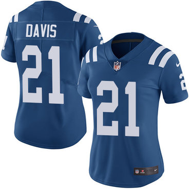 Nike Colts #21 Vontae Davis Royal Blue Team Color Women's Stitched NFL Vapor Untouchable Limited Jersey Nike Colts #21 Vontae Davis Royal Blue Team Color Women's Stitched NFL Vapor Untouchable Limited Jersey