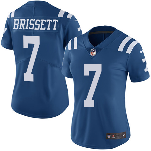 Nike Colts #7 Jacoby Brissett Royal Blue Women's Stitched NFL Limited Rush Jersey Nike Colts #7 Jacoby Brissett Royal Blue Women's Stitched NFL Limited Rush Jersey