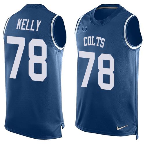Nike Colts #78 Ryan Kelly Royal Blue Team Color Men's Stitched NFL Limited Tank Top Jersey Nike Colts #78 Ryan Kelly Royal Blue Team Color Men's Stitched NFL Limited Tank Top Jersey