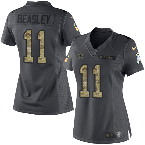 Nike Cowboys #11 Cole Beasley Black Women's Stitched NFL Limited 2016 Salute to Service Jersey Nike Cowboys #11 Cole Beasley Black Women's Stitched NFL Limited 2016 Salute to Service Jersey