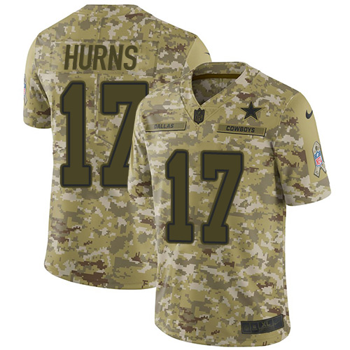 Nike Cowboys #17 Allen Hurns Camo Men's Stitched NFL Limited 2018 Salute To Service Jersey Nike Cowboys #17 Allen Hurns Camo Men's Stitched NFL Limited 2018 Salute To Service Jersey