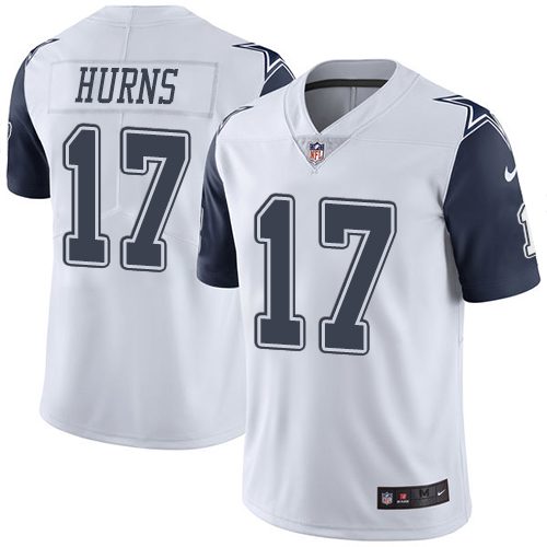 Nike Cowboys #17 Allen Hurns White Men's Stitched NFL Limited Rush Jersey Nike Cowboys #17 Allen Hurns White Men's Stitched NFL Limited Rush Jersey