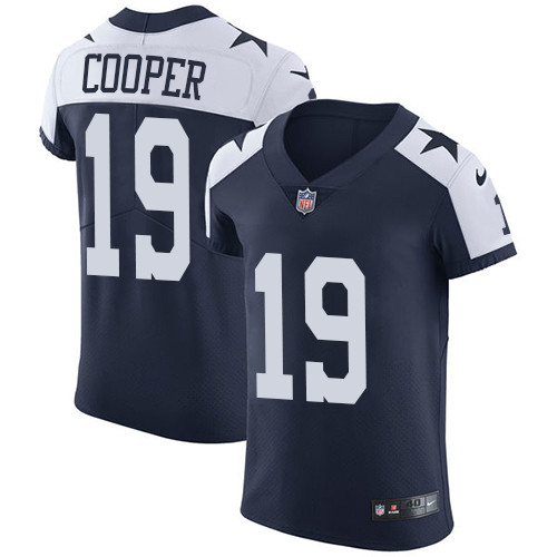 Nike Cowboys #19 Amari Cooper Navy Blue Thanksgiving Men's Stitched NFL Vapor Untouchable Throwback Elite Jersey Nike Cowboys #19 Amari Cooper Navy Blue Thanksgiving Men's Stitched NFL Vapor Untouchable Throwback Elite Jersey