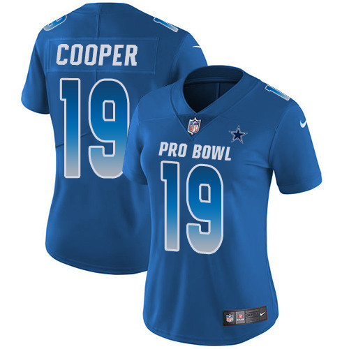 Nike Cowboys #19 Amari Cooper Royal Women's Stitched NFL Limited NFC 2019 Pro Bowl Jersey Nike Cowboys #19 Amari Cooper Royal Women's Stitched NFL Limited NFC 2019 Pro Bowl Jersey