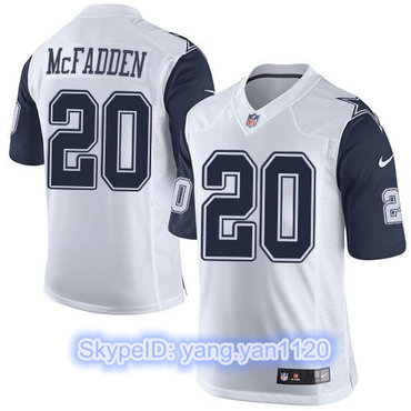 Nike Cowboys #20 Darren McFadden White Men's Stitched NFL Limited Rush Jersey