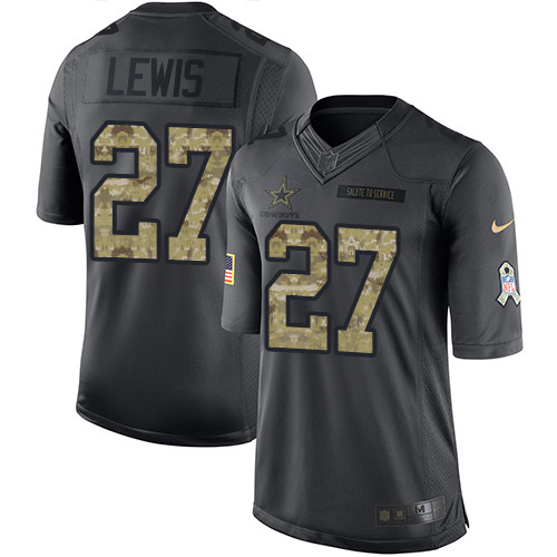 Nike Cowboys #27 Jourdan Lewis Black Men's 2016 Salute to Service NFL Limited Jersey