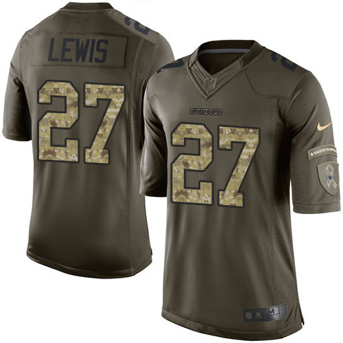 Nike Cowboys #27 Jourdan Lewis Green Men's Salute to Service NFL Elite Jersey