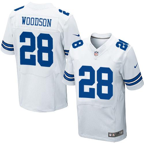 Nike Cowboys #28 Darren Woodson White Men's Stitched NFL Elite Jersey Nike Cowboys #28 Darren Woodson White Men's Stitched NFL Elite Jersey