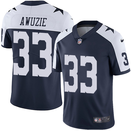 Nike Cowboys #33 Chidobe Awuzie Navy Blue Thanksgiving Men's Stitched NFL Vapor Untouchable Limited Throwback Jersey Nike Cowboys #33 Chidobe Awuzie Navy Blue Thanksgiving Men's Stitched NFL Vapor Untouchable Limited Throwback Jersey