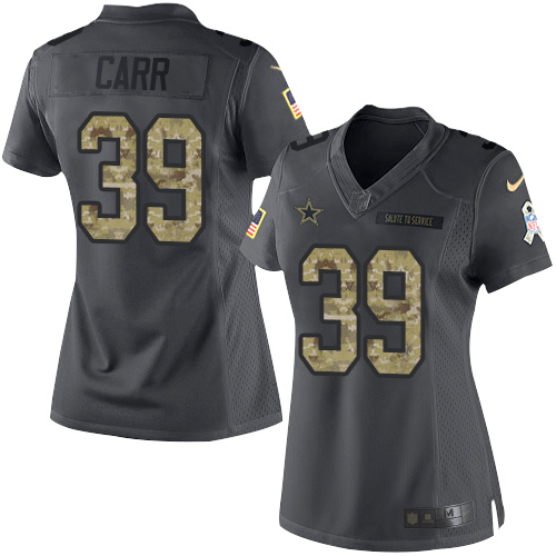 Nike Cowboys #39 Brandon Carr Black Women's Stitched NFL Limited 2016 Salute to Service Jersey Nike Cowboys #39 Brandon Carr Black Women's Stitched NFL Limited 2016 Salute to Service Jersey