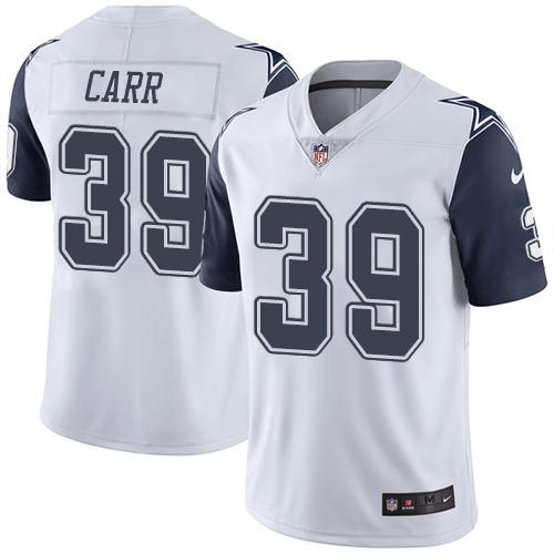 Nike Cowboys #39 Brandon Carr White Men's Stitched NFL Limited Rush Jersey Nike Cowboys #39 Brandon Carr White Men's Stitched NFL Limited Rush Jersey