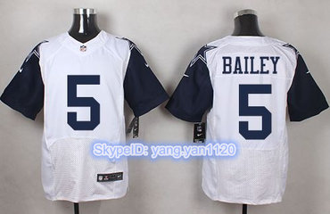 Nike Cowboys #5 Dan Bailey White Men's Stitched NFL Elite Rush Jersey