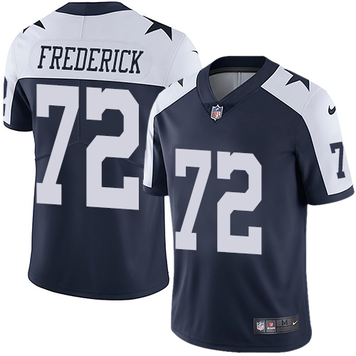 Nike Cowboys #72 Travis Frederick Navy Blue Thanksgiving Men's Stitched NFL Vapor Untouchable Limited Throwback Jersey Nike Cowboys #72 Travis Frederick Navy Blue Thanksgiving Men's Stitched NFL Vapor Untouchable Limited Throwback Jersey