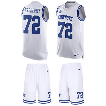 Nike Cowboys #72 Travis Frederick White Men's Stitched NFL Limited Tank Top Suit Jersey Nike Cowboys #72 Travis Frederick White Men's Stitched NFL Limited Tank Top Suit Jersey