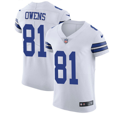 Nike Cowboys #81 Terrell Owens White Men's Stitched NFL Vapor Untouchable Elite Jersey Nike Cowboys #81 Terrell Owens White Men's Stitched NFL Vapor Untouchable Elite Jersey