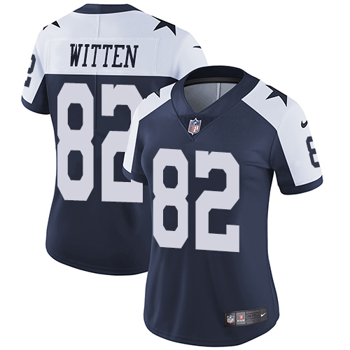 Nike Cowboys #82 Jason Witten Navy Blue Thanksgiving Women's Stitched NFL Vapor Untouchable Limited Throwback Jersey Nike Cowboys #82 Jason Witten Navy Blue Thanksgiving Women's Stitched NFL Vapor Untouchable Limited Throwback Jersey