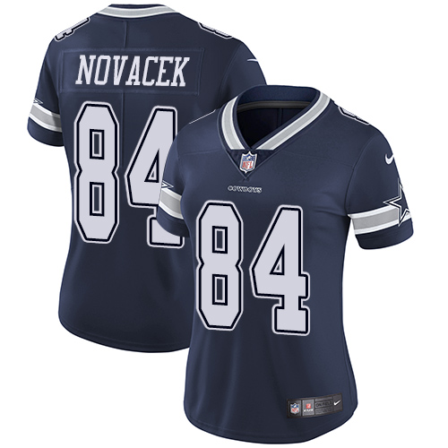 Nike Cowboys #84 Jay Novacek  Navy Blue Women's Team Color Vapor Untouchable Elite Player NFL Jersey