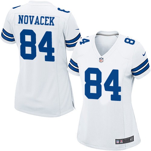 Nike Cowboys #84 Jay Novacek White Women's NFL Game Jersey
