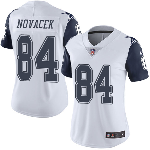 Nike Cowboys #84 Jay Novacek White Women's Rush Vapor Untouchable NFL Limited Jersey
