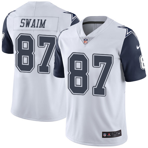 Nike Cowboys #87 Geoff Swaim White Men's Stitched NFL Limited Rush Jersey Nike Cowboys #87 Geoff Swaim White Men's Stitched NFL Limited Rush Jersey