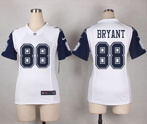 Nike Cowboys #88 Dez Bryant White Women's Stitched NFL Elite Rush  Jersey