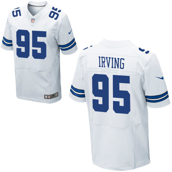 Nike Cowboys #95 David Irving Alternate Men's Stitched White NFL Elite Jersey