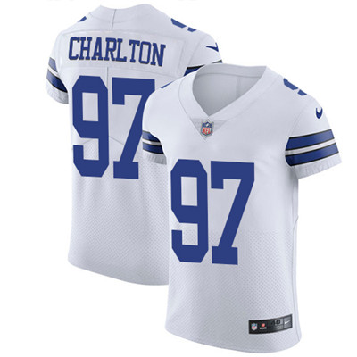 Nike Cowboys #97 Taco Charlton White Men's Stitched NFL Vapor Untouchable Elite Jersey Nike Cowboys #97 Taco Charlton White Men's Stitched NFL Vapor Untouchable Elite Jersey