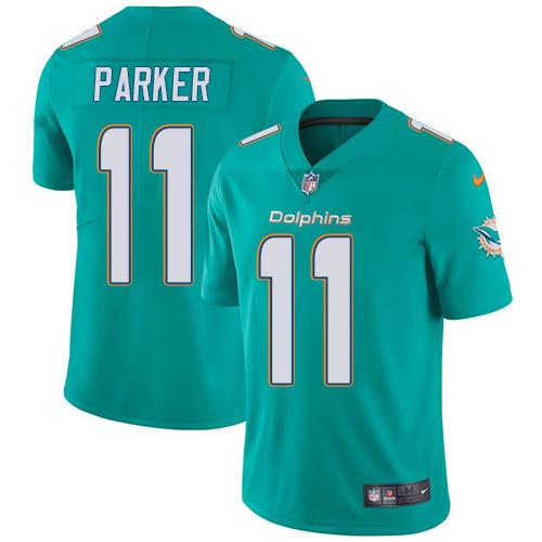 Nike Dolphins #11 DeVante Parker Aqua Green Team Color Youth Stitched NFL Vapor Untouchable Limited Jersey Nike Dolphins #11 DeVante Parker Aqua Green Team Color Youth Stitched NFL Vapor Untouchable Limited Jersey