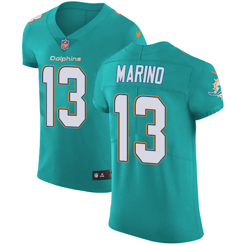 Nike Dolphins #13 Dan Marino Aqua Green Team Color Men's Stitched NFL Vapor Untouchable Elite Jersey Nike Dolphins #13 Dan Marino Aqua Green Team Color Men's Stitched NFL Vapor Untouchable Elite Jersey