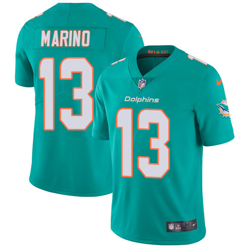 Nike Dolphins #13 Dan Marino Aqua Green Team Color Youth Stitched NFL Vapor Untouchable Limited Jersey Nike Dolphins #13 Dan Marino Aqua Green Team Color Youth Stitched NFL Vapor Untouchable Limited Jersey