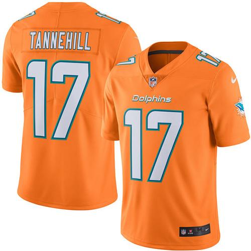 Nike Dolphins #17 Ryan Tannehill Orange Men's Stitched NFL Limited Rush Jersey Nike Dolphins #17 Ryan Tannehill Orange Men's Stitched NFL Limited Rush Jersey