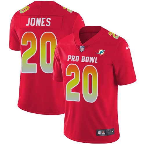 Nike Dolphins #20 Reshad Jones Red Women's Stitched NFL Limited AFC 2018 Pro Bowl Jersey Nike Dolphins #20 Reshad Jones Red Women's Stitched NFL Limited AFC 2018 Pro Bowl Jersey