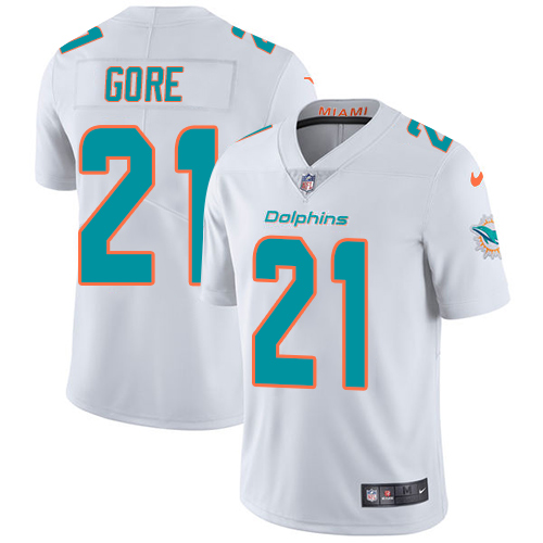 Nike Dolphins #21 Frank Gore White Men's Stitched NFL Vapor Untouchable Limited Jersey Nike Dolphins #21 Frank Gore White Men's Stitched NFL Vapor Untouchable Limited Jersey