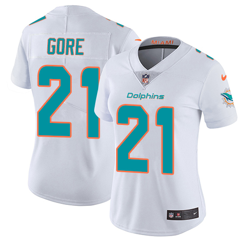 Nike Dolphins #21 Frank Gore White Women's Stitched NFL Vapor Untouchable Limited Jersey Nike Dolphins #21 Frank Gore White Women's Stitched NFL Vapor Untouchable Limited Jersey