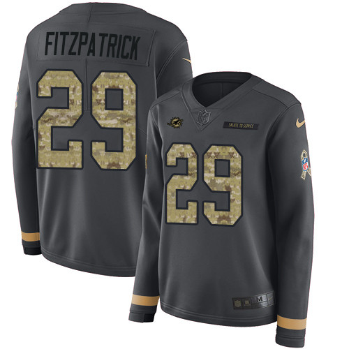 Nike Dolphins #29 Minkah Fitzpatrick Anthracite Salute to Service