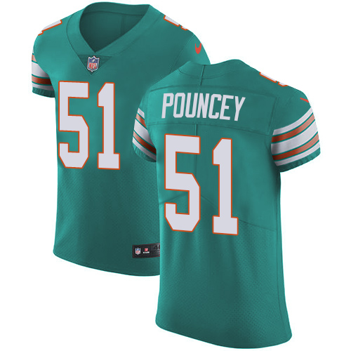 Nike Dolphins #51 Mike Pouncey Aqua Green Alternate Men's Stitched NFL Vapor Untouchable Elite Jersey Nike Dolphins #51 Mike Pouncey Aqua Green Alternate Men's Stitched NFL Vapor Untouchable Elite Jersey