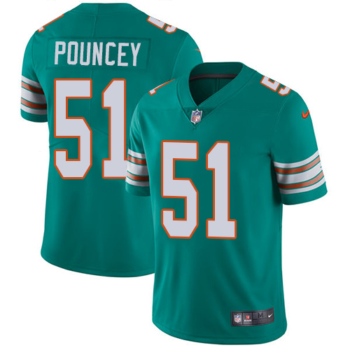 Nike Dolphins #51 Mike Pouncey Aqua Green Alternate Men's Stitched NFL Vapor Untouchable Limited Jersey Nike Dolphins #51 Mike Pouncey Aqua Green Alternate Men's Stitched NFL Vapor Untouchable Limited Jersey