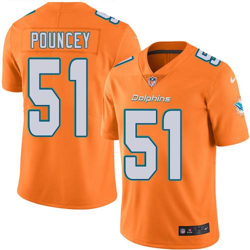 Nike Dolphins #51 Mike Pouncey Orange Youth Stitched NFL Limited Rush Jersey Nike Dolphins #51 Mike Pouncey Orange Youth Stitched NFL Limited Rush Jersey