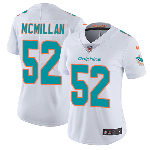 Nike Dolphins #52 Raekwon McMillan White Women's Stitched NFL Vapor Untouchable Limited Jersey Nike Dolphins #52 Raekwon McMillan White Women's Stitched NFL Vapor Untouchable Limited Jersey