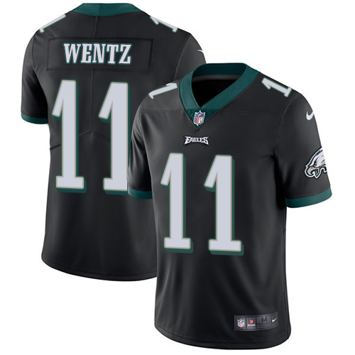 Nike Eagles #11 Carson Wentz Black Alternate Youth Stitched NFL Vapor Untouchable Limited Jersey Nike Eagles #11 Carson Wentz Black Alternate Youth Stitched NFL Vapor Untouchable Limited Jersey