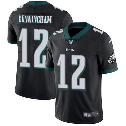 Nike Eagles #12 Randall Cunningham Black Alternate Youth Stitched NFL Vapor Untouchable Limited Jersey Nike Eagles #12 Randall Cunningham Black Alternate Youth Stitched NFL Vapor Untouchable Limited Jersey