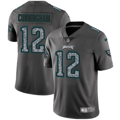 Nike Eagles #12 Randall Cunningham Gray Static Men's NFL Vapor Untouchable Game Jersey