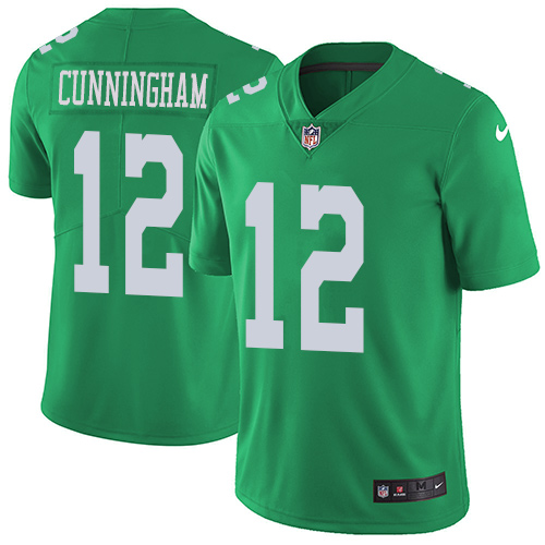 Nike Eagles #12 Randall Cunningham Green Men's Stitched NFL Limited Rush Jersey Nike Eagles #12 Randall Cunningham Green Men's Stitched NFL Limited Rush Jersey