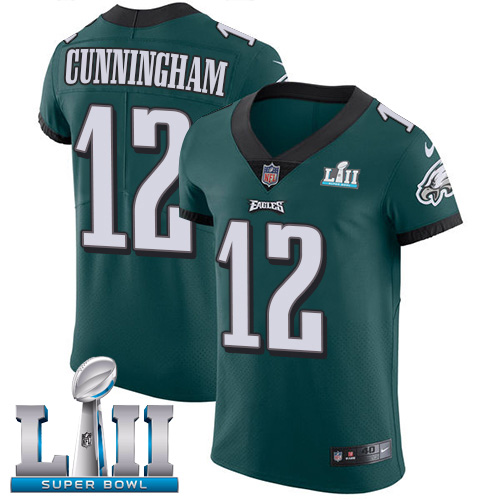Nike Eagles #12 Randall Cunningham Midnight Green Team Color Super Bowl LII Men's Stitched NFL Vapor Untouchable Elite Jersey Nike Eagles #12 Randall Cunningham Midnight Green Team Color Super Bowl LII Men's Stitched NFL Vapor Untouchable Elite Jersey