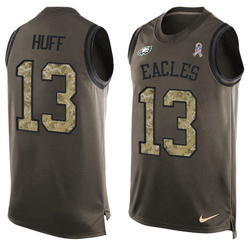 Nike Eagles #13 Josh Huff Green Men's Stitched NFL Limited Salute To Service Tank Top Jersey Nike Eagles #13 Josh Huff Green Men's Stitched NFL Limited Salute To Service Tank Top Jersey
